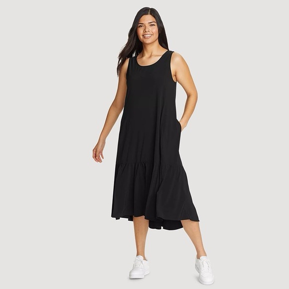 Eddie Bauer Black Midi Dress